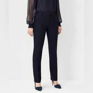 ANN TAYLOR Elegant Navy Dress Pants size 6 buttons to adjust waist NWT